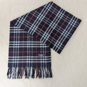Burberry Unisex Lambswool Scarf Blue – Classic Check – Authentic – Fast Ship